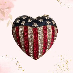 Heart-Shaped American Flag Box